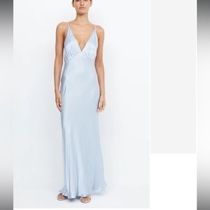 Bec & bridge moon dance v strap maxi dress baby blue size US 4 never worn
